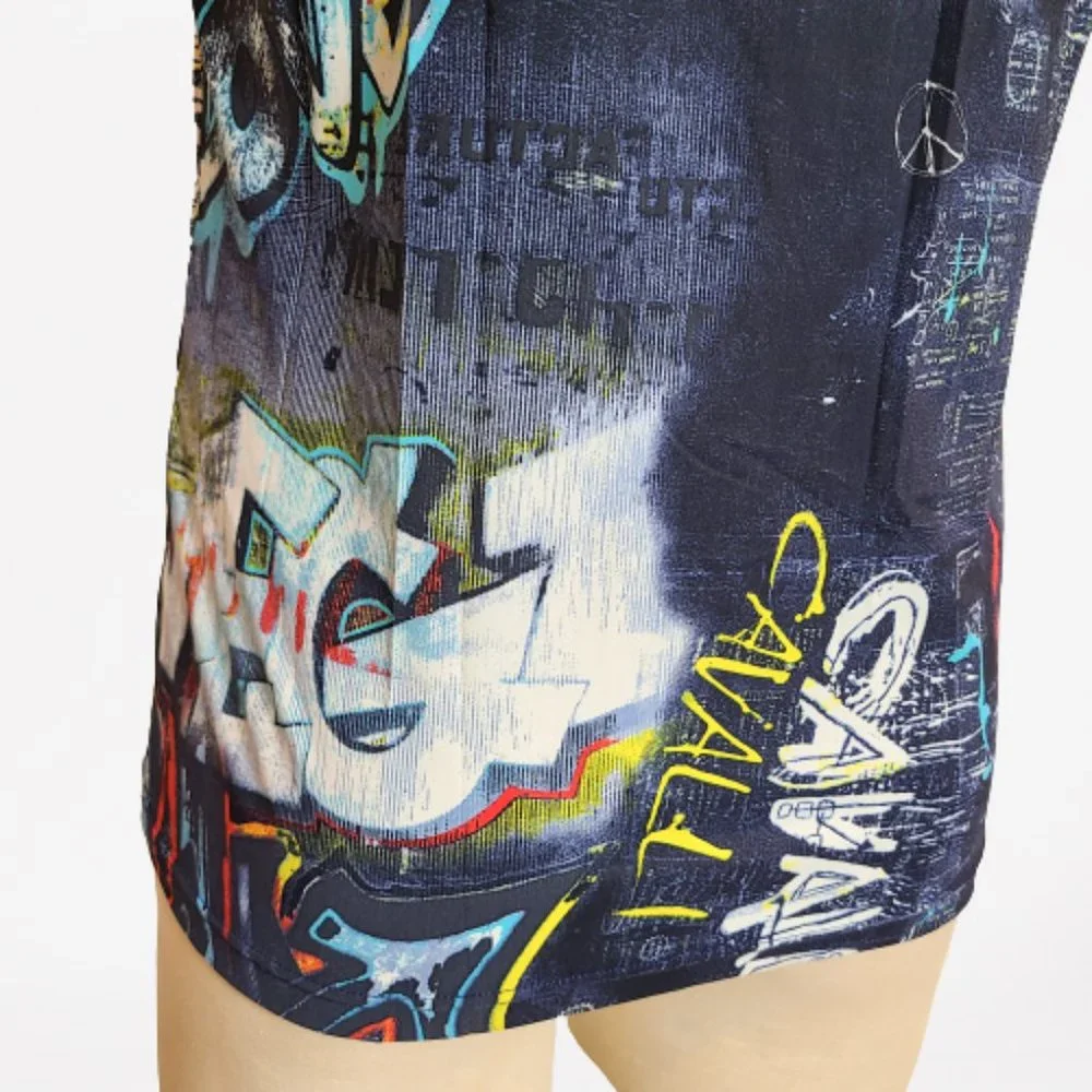 Robert Cavalli Paint Monogram-Print T-shirt - Picture 11 of 14